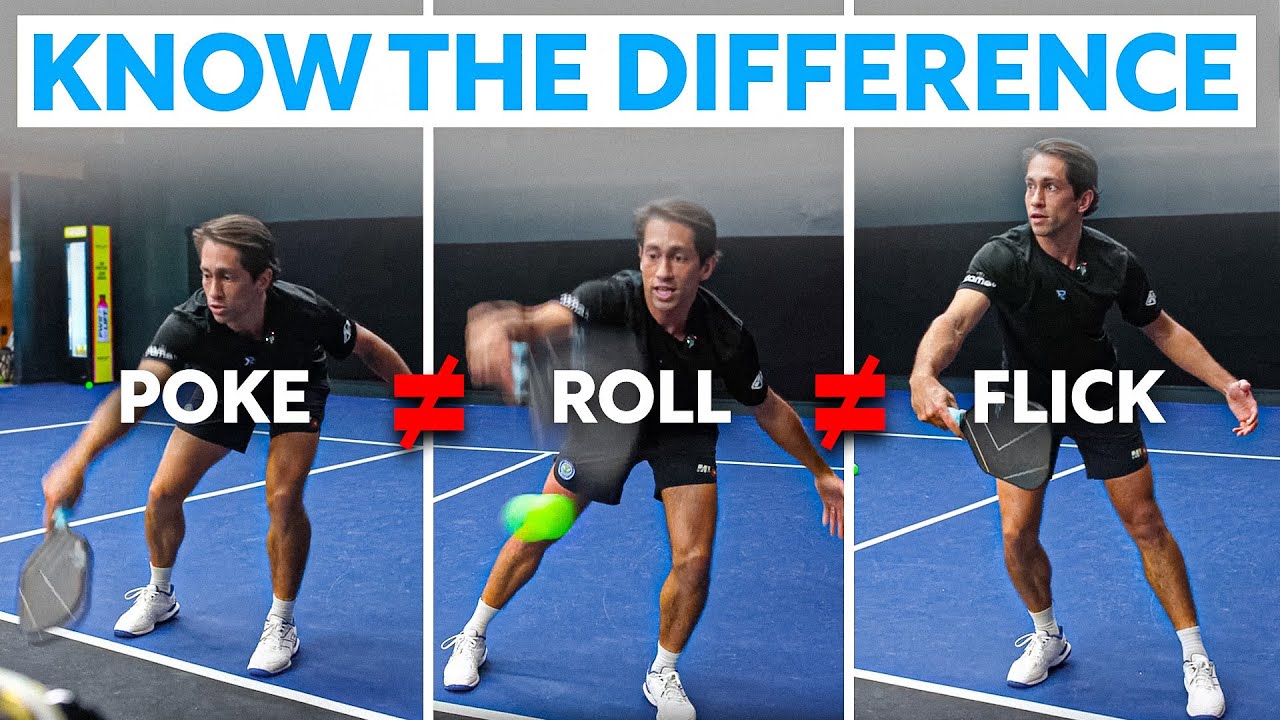 Poke, Roll, Flick: Mastering Three Distinct Pickleball Shots