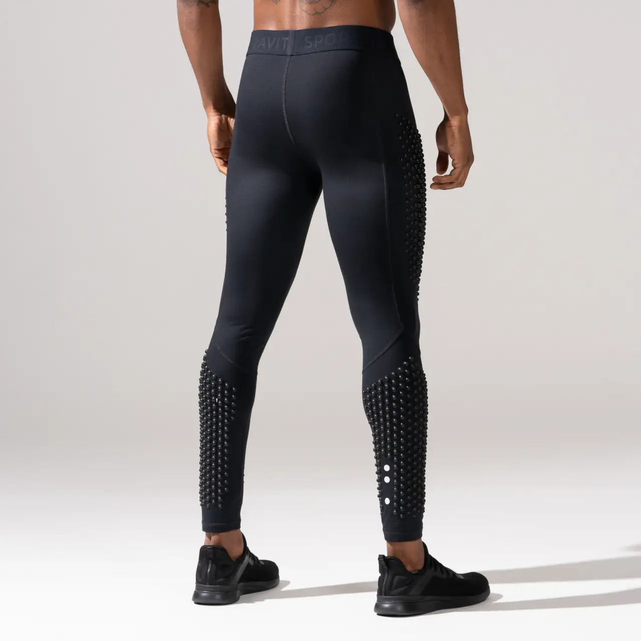 Men's Compression Leggings with Kinesiology Tape Technology – WaveWear