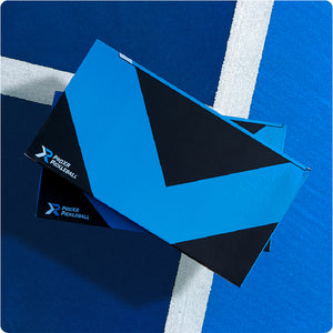 blue and black box with ProXR Pickleball branding on a blue court background